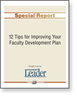 12 Tips for Improving Your Faculty Development Plan