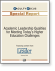Academic Leadership Qualities for Meeting Today’s Higher Education Challenges