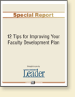 12 Tips for Improving Your Faculty Development Plan