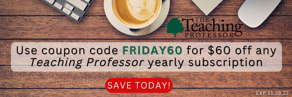 Teaching Professor use FRIDAY60 for $60 off membership